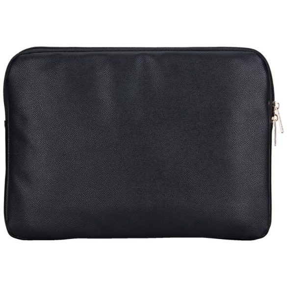 Guess Grained Zipper Pocket Triangle Logo laptoptáska 14" - fekete