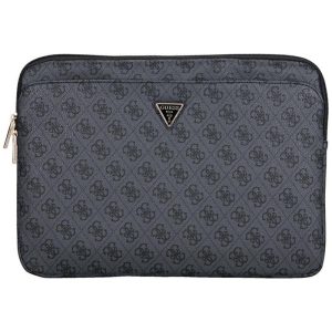 Guess 4G Zipper Pocket Triangle Logo laptoptáska 14" - fekete
