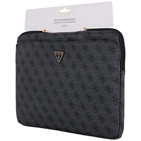 Guess 4G Zipper Pocket Triangle Logo laptoptáska 14" - fekete