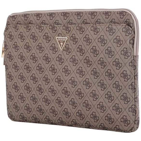 Guess 4G Zipper Pocket Triangle Logo laptoptáska 14" - barna