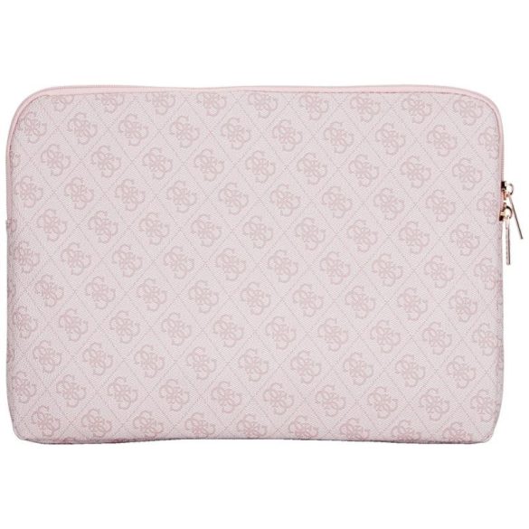 Guess 4G Zipper Pocket Triangle Logo laptoptáska 14" - rózsaszín