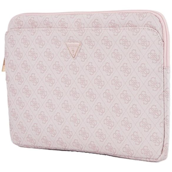 Guess 4G Zipper Pocket Triangle Logo laptoptáska 14" - rózsaszín