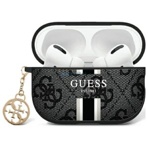 Guess GUAP2P4RPSK 4G Printed Stripes Charm tok AirPods Pro 2 - fekete