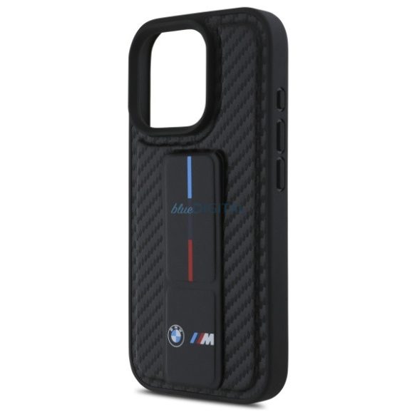 BMW BMHCP16XGSPCCK M Grip Stand Smooth and Carbon keménytok iPhone 16 Pro Max - fekete