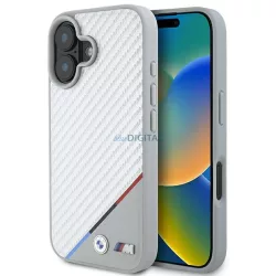   BMW BMHMP16S23PUDTS M Carbon Tricolor Line MagSafe tok iPhone 16 - szürke