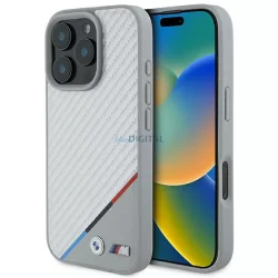   BMW BMHMP16L23PUDTS M Carbon Tricolor Line MagSafe tok iPhone 16 Pro - szürke