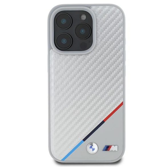 BMW BMHMP16X23PUDTS M Carbon Tricolor Line MagSafe tok iPhone 16 Pro Max - szürke