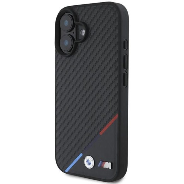 BMW BMHMP16S23PUDTK M Carbon Tricolor Line MagSafe tok iPhone 16 - fekete