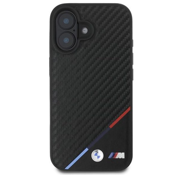 BMW BMHMP16S23PUDTK M Carbon Tricolor Line MagSafe tok iPhone 16 - fekete