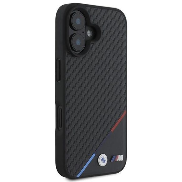 BMW BMHMP16S23PUDTK M Carbon Tricolor Line MagSafe tok iPhone 16 - fekete