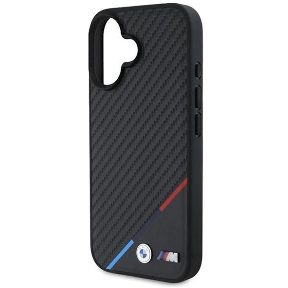 BMW BMHMP16S23PUDTK M Carbon Tricolor Line MagSafe tok iPhone 16 - fekete