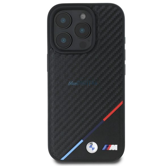 BMW BMHMP16L23PUDTK M Carbon Tricolor Line MagSafe tok iPhone 16 Pro - fekete