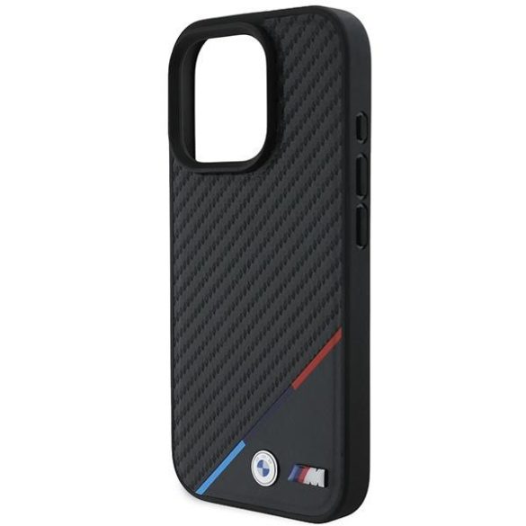 BMW BMHMP16X23PUDTK M Carbon Tricolor Line MagSafe tok iPhone 16 Pro Max - fekete