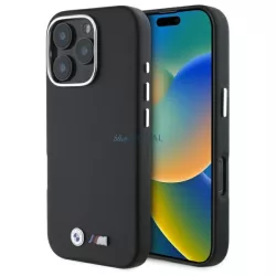   BMW BMHCP16L23PMWK M Smooth Full Wrapped Metal keménytok iPhone 16 Pro - fekete