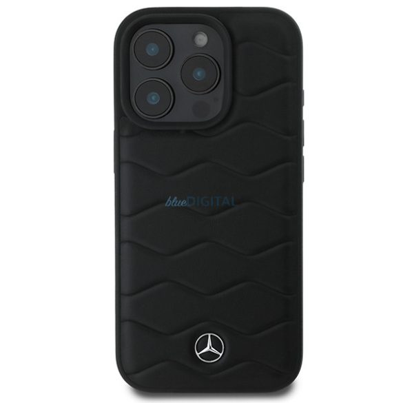 Mercedes MEHCP16L23RWRSK MB Waves Leather keménytok iPhone 16 Pro - fekete