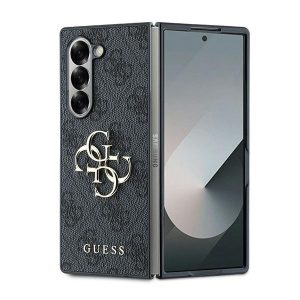 Guess GUHCZFD64GMGGR Leather 4G Metal Logo tok Samsung Galaxy Z Fold6 F956 - fekete