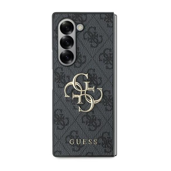 Guess GUHCZFD64GMGGR Leather 4G Metal Logo tok Samsung Galaxy Z Fold6 F956 - fekete