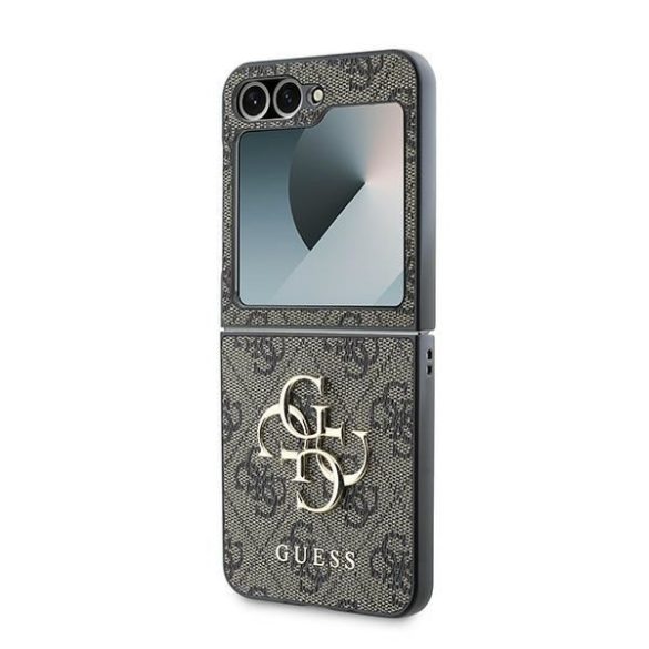 Guess GUHCZF64GMGBR Leather 4G Metal Logo tok Samsung Galaxy Z Flip6 F741 - barna