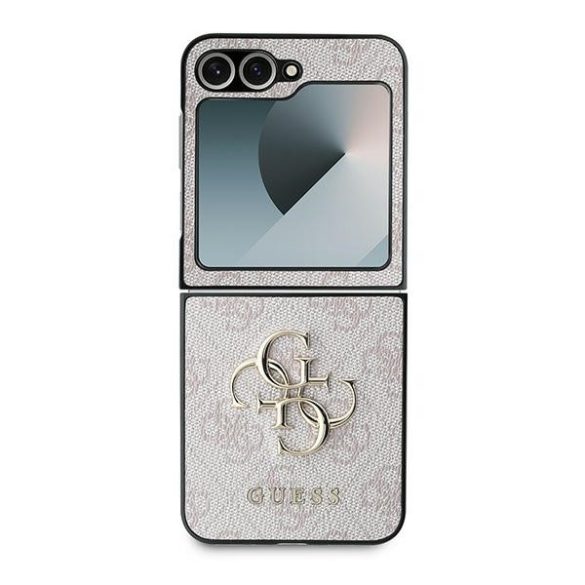 Guess GUHCZF64GMGPI Leather 4G Metal Logo tok Samsung Galaxy Z Flip6 F741 - rózsaszín