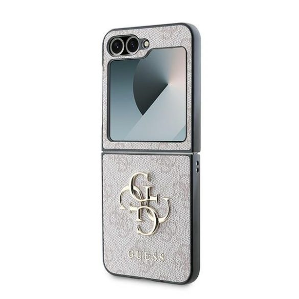 Guess GUHCZF64GMGPI Leather 4G Metal Logo tok Samsung Galaxy Z Flip6 F741 - rózsaszín