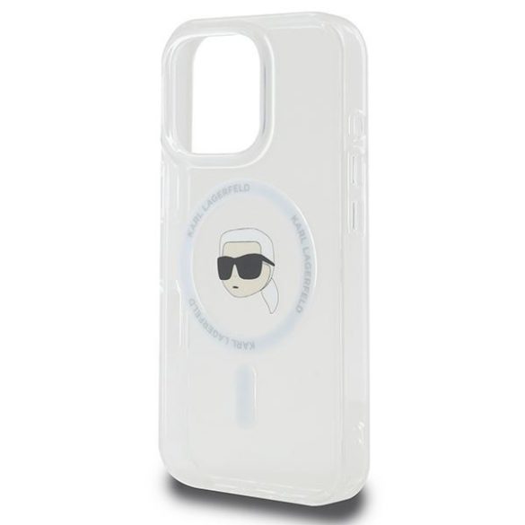 Karl Lagerfeld KLHMP16LHLSKIH IML Metal Karl Head MagSafe keménytok iPhone 16 Pro - fehér