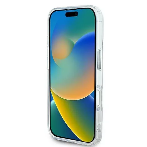 Karl Lagerfeld KLHMP16MHLSKCH iPhone 16 Plus 6.7" fehér keménytok IML fém Karl&Choupette fej