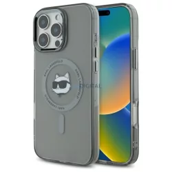   Karl Lagerfeld KLHMP16XHLSCHK IML Metal Choupette Head MagSafe keménytok iPhone 16 Pro Max - fekete