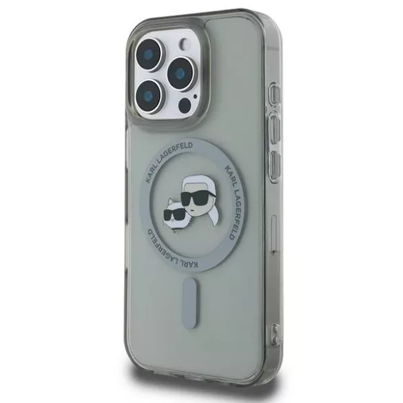 Karl Lagerfeld KLHMP16XHLSKCK iPhone 16 Pro Max 6.9" fekete keménytok IML fém Karl&Choupette H