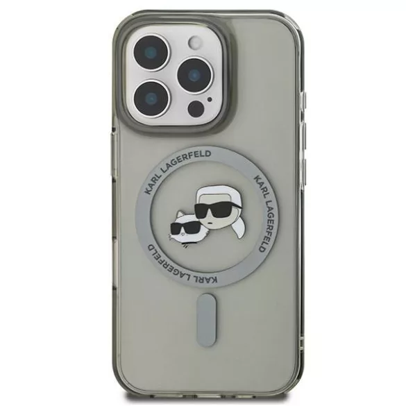 Karl Lagerfeld KLHMP16XHLSKCK iPhone 16 Pro Max 6.9" fekete keménytok IML fém Karl&Choupette H