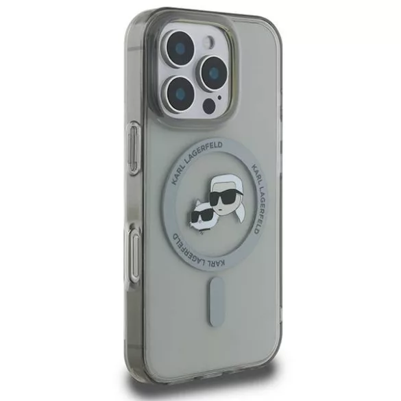 Karl Lagerfeld KLHMP16XHLSKCK iPhone 16 Pro Max 6.9" fekete keménytok IML fém Karl&Choupette H