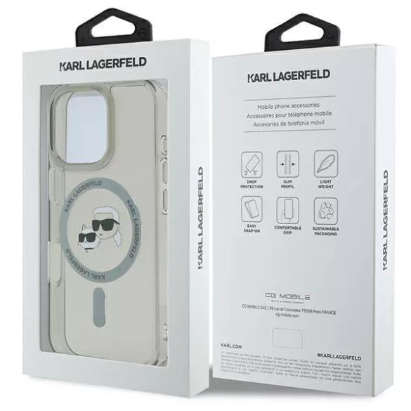 Karl Lagerfeld KLHMP16XHLSKCK iPhone 16 Pro Max 6.9" fekete keménytok IML fém Karl&Choupette H
