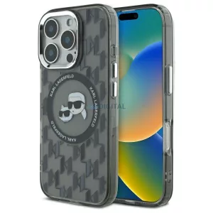 Karl Lagerfeld KLHMP16LHMCKMHK IML Monogram Karl&Choupette Head MagSafe tok iPhone 16 Pro - fekete