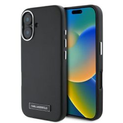   Karl Lagerfeld KLHMP16SPGMSRPK FW Metal Plate MagSafe keménytok iPhone 16 - fekete