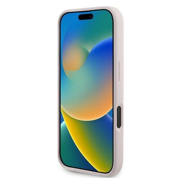 Karl Lagerfeld KLHMP16MSKCHPPLP Silicone Double Heads Print MagSafe keménytok iPhone 16 Plus - rózsaszín