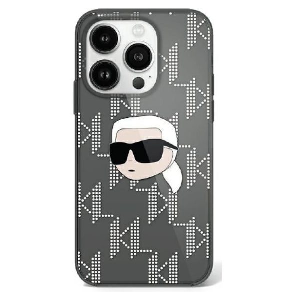 Karl Lagerfeld KLHCP16SHKLPKHK IML Karl Head Electroplated keménytok iPhone 16 - fekete