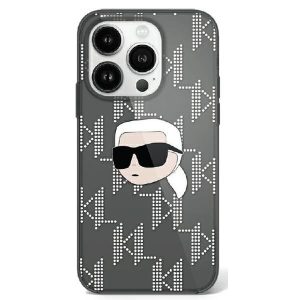 Karl Lagerfeld KLHCP16LHKLPKHK IML Karl Head Electroplated keménytok iPhone 16 Pro - fekete