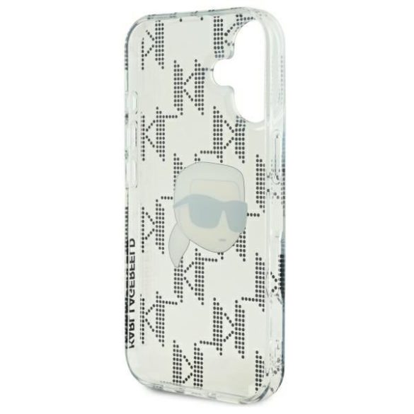 Karl Lagerfeld KLHCP16SHKLPKHT IML Karl Head Electroplated keménytok iPhone 16 - átlátszó