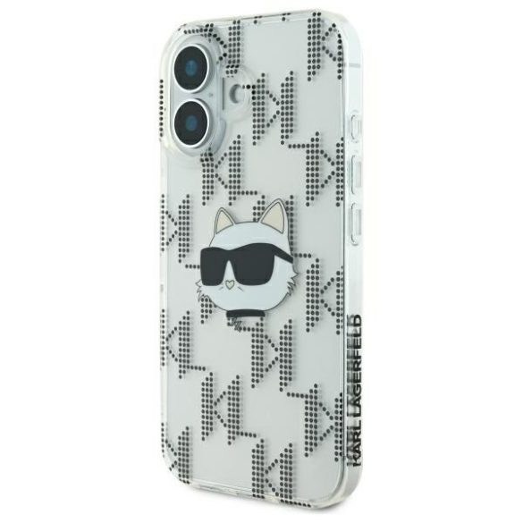 Karl Lagerfeld KLHCP16SHKLPCHT IML Choupette Head Electroplated keménytok iPhone 16 - átlátszó