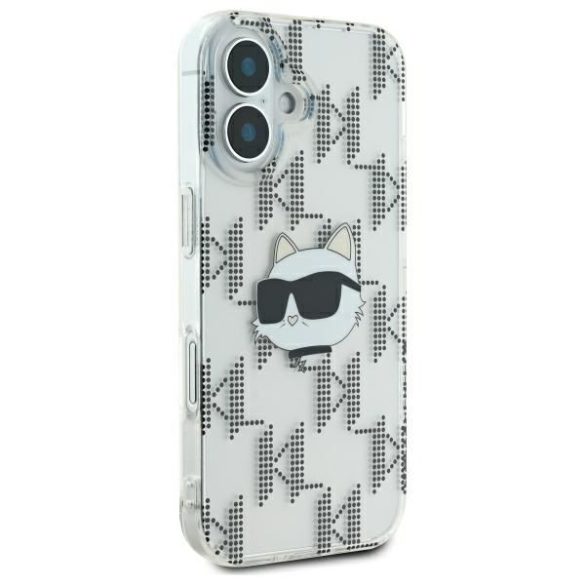 Karl Lagerfeld KLHCP16SHKLPCHT IML Choupette Head Electroplated keménytok iPhone 16 - átlátszó