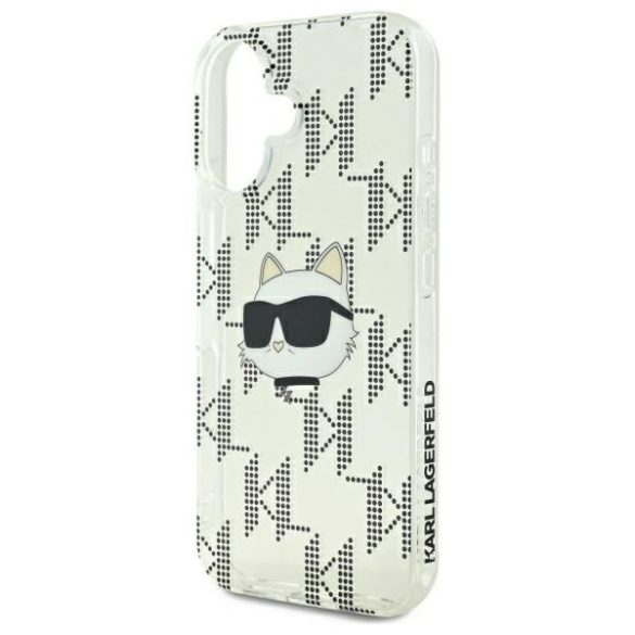 Karl Lagerfeld KLHCP16SHKLPCHT IML Choupette Head Electroplated keménytok iPhone 16 - átlátszó