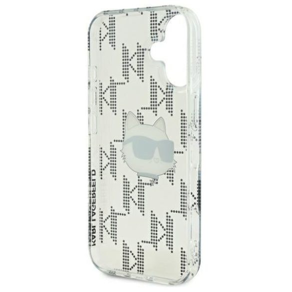 Karl Lagerfeld KLHCP16SHKLPCHT IML Choupette Head Electroplated keménytok iPhone 16 - átlátszó