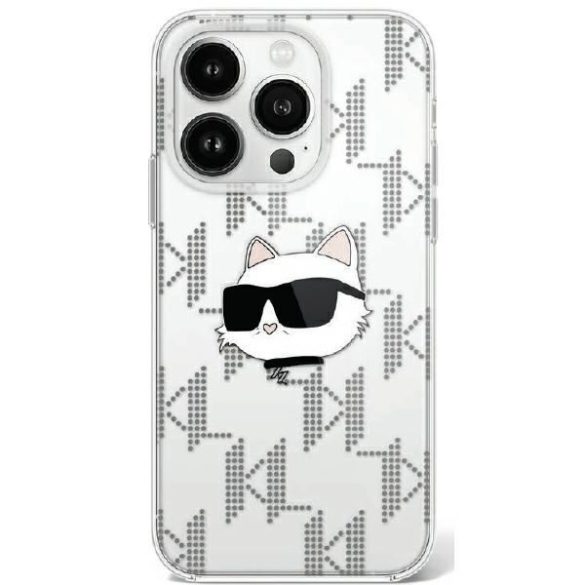 Karl Lagerfeld KLHCP16XHKLPCHT IML Choupette Head Electroplated keménytok iPhone 16 Pro Max - átlátszó