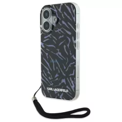   Karl Lagerfeld KLHCP16MHZBPKCCU Zebra With Cord tok iPhone 16 Plus - lila