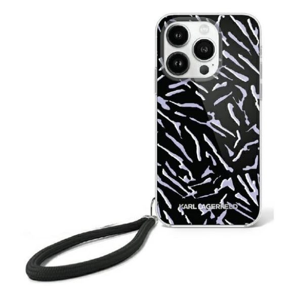 Karl Lagerfeld KLHCP16MHZBPKCCU Zebra With Cord tok iPhone 16 Plus - lila