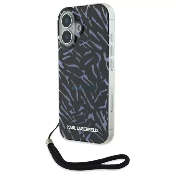 Karl Lagerfeld KLHCP16MHZBPKCCU Zebra With Cord tok iPhone 16 Plus - lila