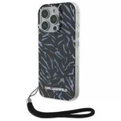  Karl Lagerfeld KLHCP16LHZBPKCCU Zebra With Cord tok iPhone 16 Pro - lila