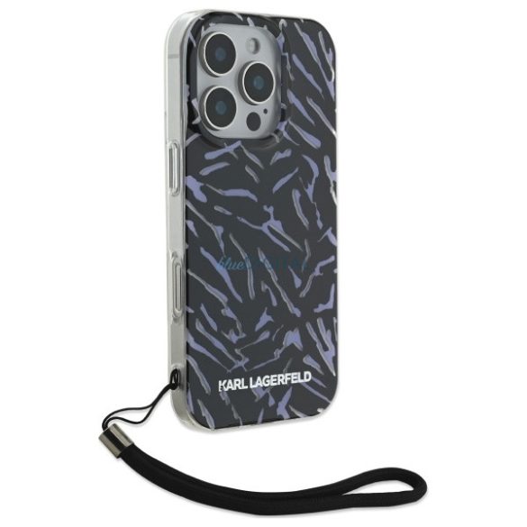 Karl Lagerfeld KLHCP16LHZBPKCCU Zebra With Cord tok iPhone 16 Pro - lila