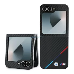   BMW BMHCZF623PUDTK Carbon Tricolor tok Samsung Galaxy Z Flip6 F741 - fekete