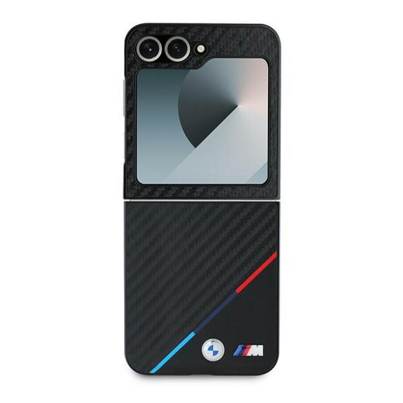 BMW BMHCZF623PUDTK Carbon Tricolor tok Samsung Galaxy Z Flip6 F741 - fekete