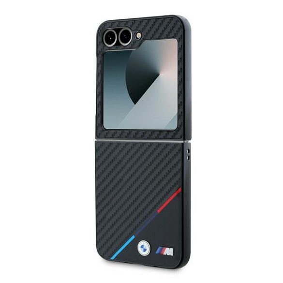 BMW BMHCZF623PUDTK Carbon Tricolor tok Samsung Galaxy Z Flip6 F741 - fekete